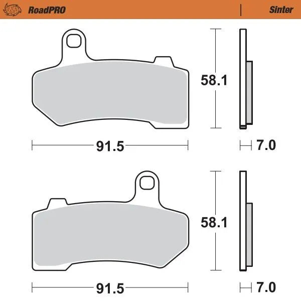 Moto-Master remblokken sintered metaal - Harleydavidson (2006-2024)