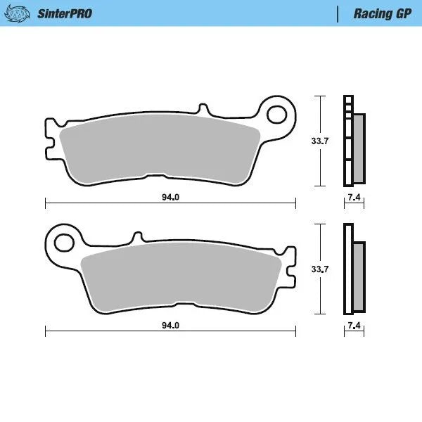 Moto-Master remblokken sintered metaal - Yamaha WR-250 F / WR-450 F e.a. (2020-2026)