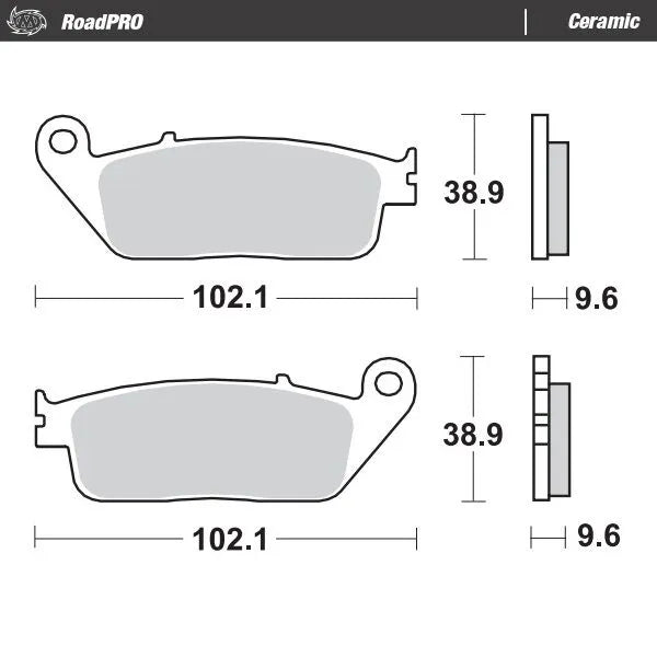 Moto-Master brake pad ceramic - Daelim (1988-2026)