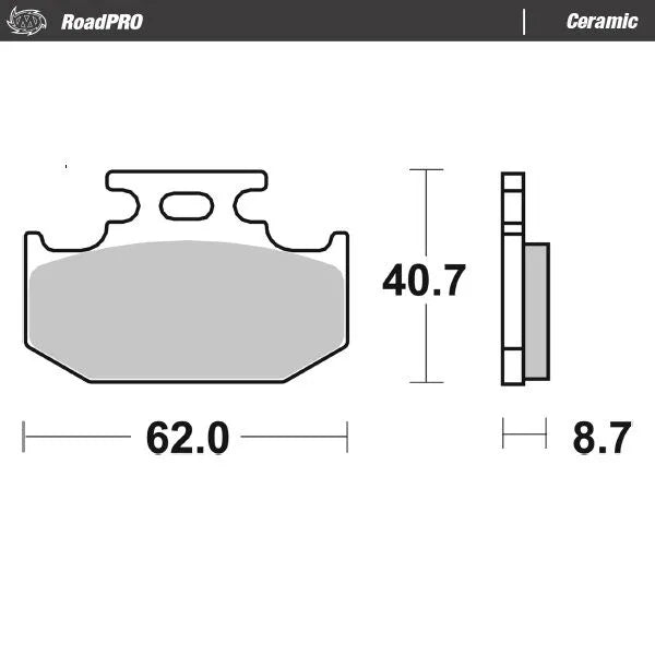 Moto-Master brake pad ceramic - Suzuki DR-250 / YZF R125 (1990-2023)