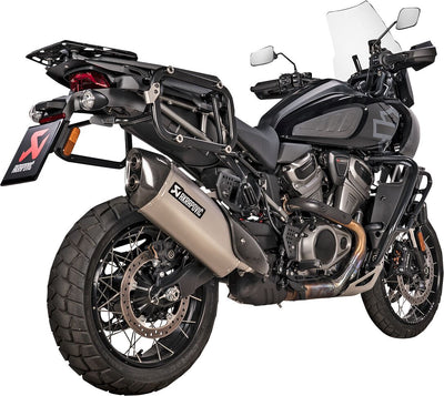 Akrapovic Slip-On Line mufflers for harley zwart - Harley Davidson Pan America / Pan America CVO e.a. | Femon Parts