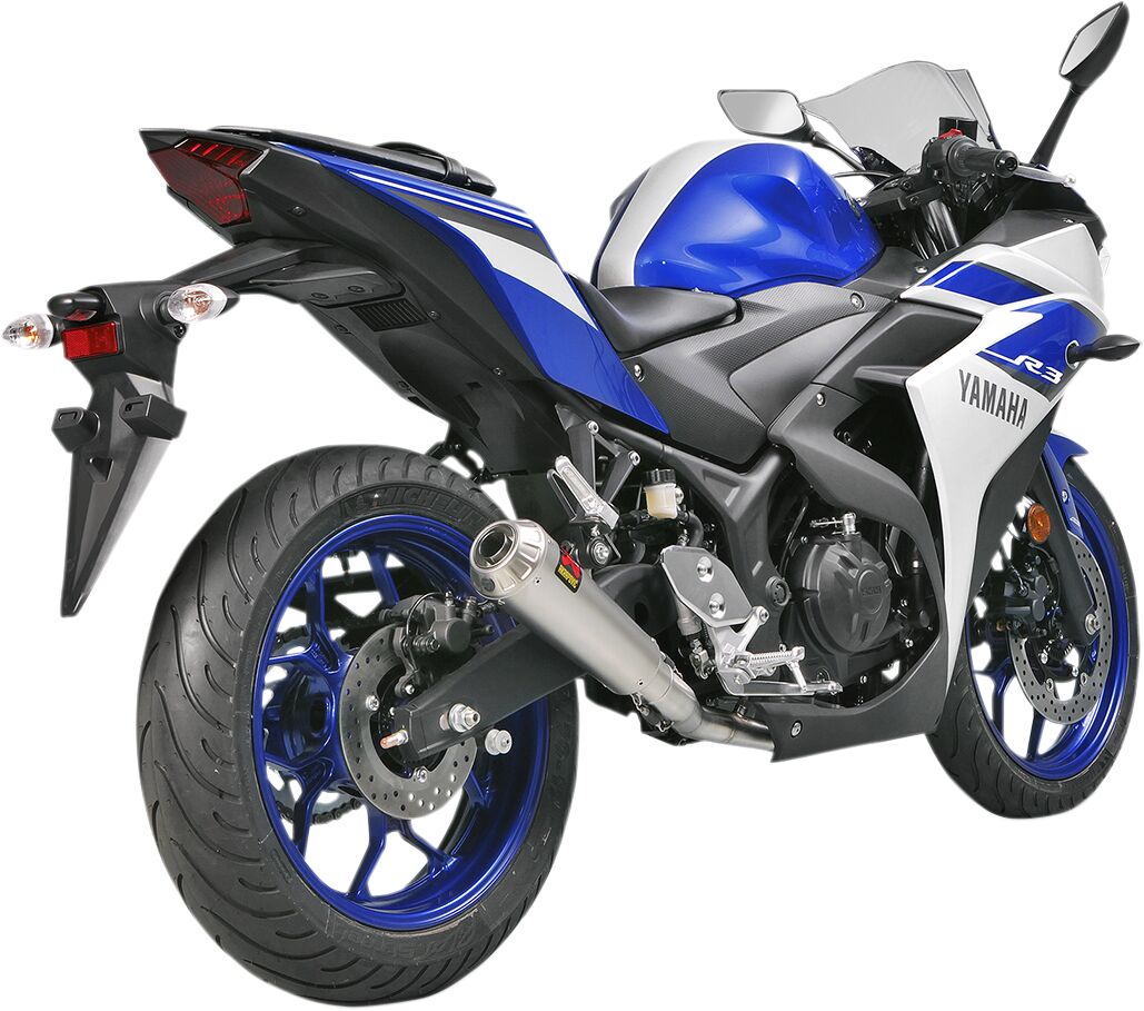 Akrapovic Racing Line volledig uitlaatsysteem zilver - Yamaha YZF R3 (2015-2021) | Femon Parts