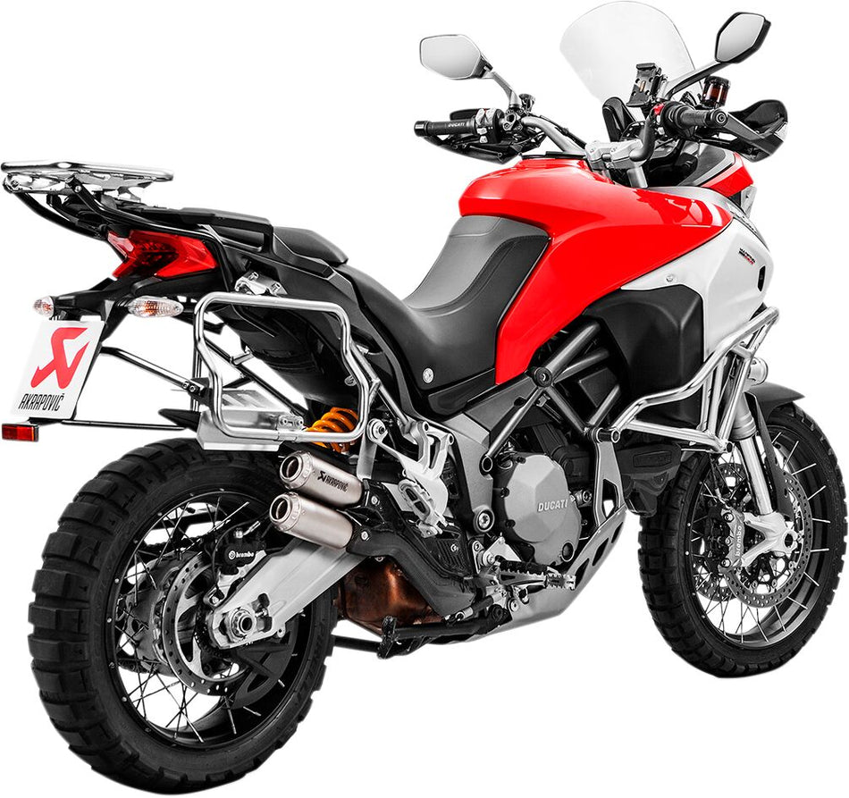 Akrapovic Slip-On Line uitlaatdemper zilver - Ducati DVT Enduro / Enduro e.a. (2017-2020) | Femon Parts