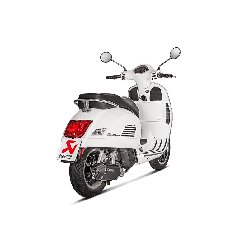 Akrapovic Slip-On Line uitlaatdemper zwart - Vespa GTS 125 I.E. / GTS 125 IGET e.a. (2017-2020) | Femon Parts