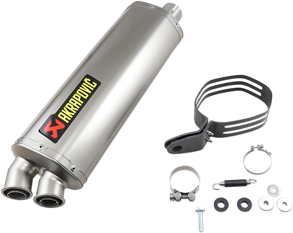 Akrapovic Slip-On Line uitlaatdemper zilver - Honda CRF-1000 L AFRICA TWIN (2016-2019) | Femon Parts