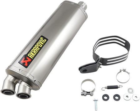 Akrapovic Slip-On Line uitlaatdemper zilver - Honda CRF-1000 L AFRICA TWIN (2016-2019) | Femon Parts