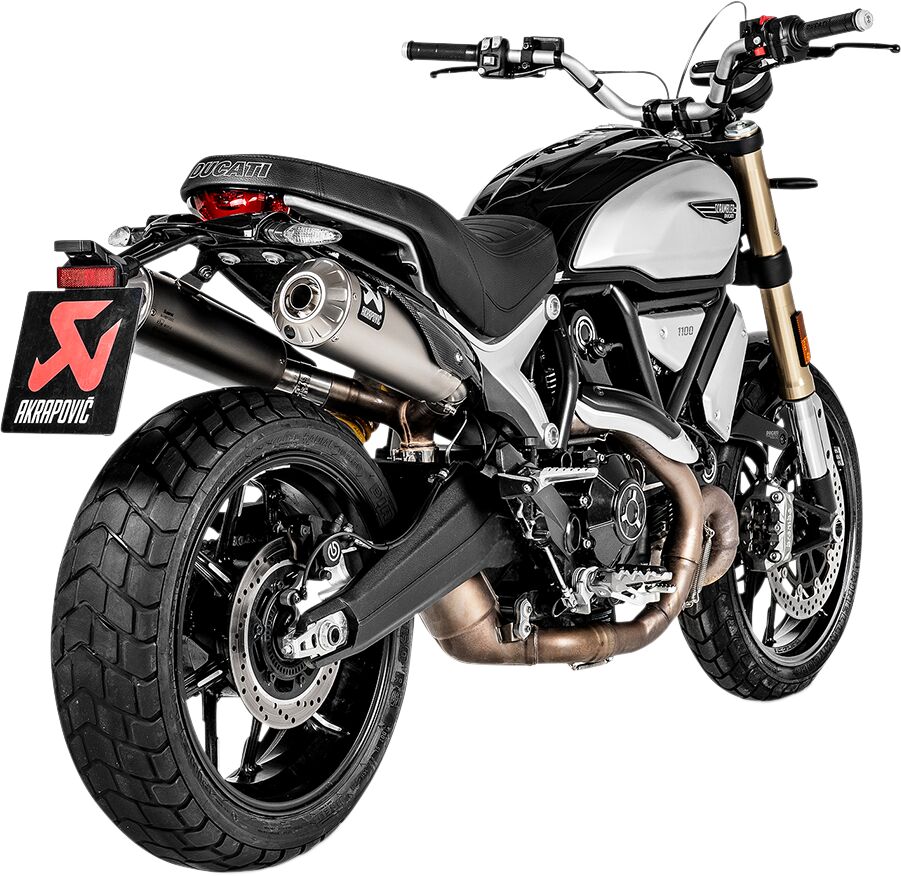 Akrapovic Slip-On Line uitlaatdemper zilver - Ducati Dark Pro / Pro e.a. (2018-2024) | Femon Parts