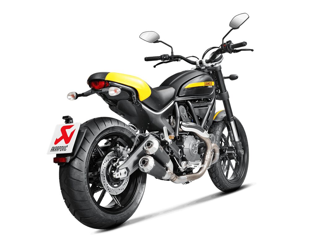 Akrapovic Slip-On Line uitlaatdemper zilver - Ducati Classic / Full Throttle e.a. (2015-2020) | Femon Parts