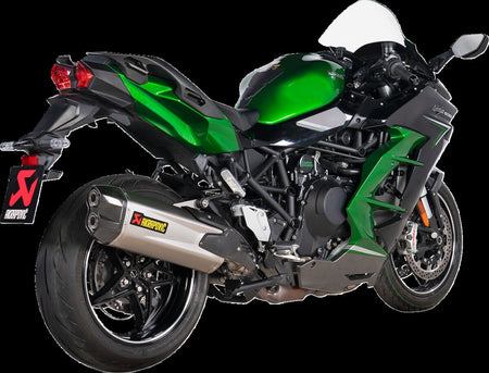 Akrapovic Slip-On Line uitlaatdemper zilver - Kawasaki H2 1000 SX / Ninja e.a. (2022-2025) | Femon Parts