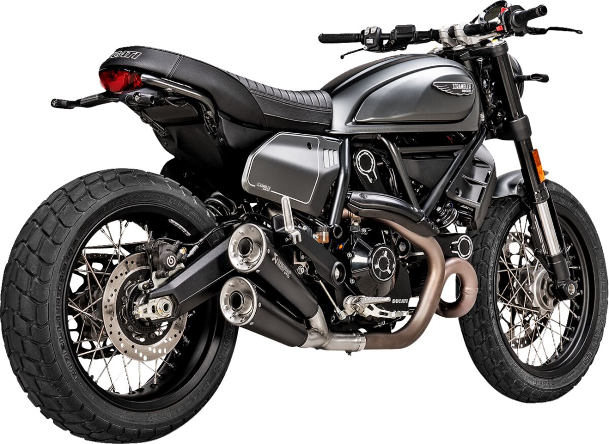 Akrapovic Slip-On Line uitlaatdemper zilver - Ducati Desert Sled / Desert Sled Fasthouse e.a. (2021-2023) | Femon Parts