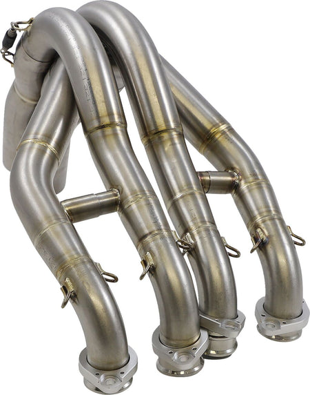 Akrapovic uitlaatbocht en middenpijp zilver - Kawasaki Ninja / Ninja 40th Anniversary e.a. (2019-2025) | Femon Parts