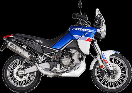 Akrapovic uitlaatbocht en middenpijp roestvrij staal - Aprilia TUAREG 660 (2022-2024) | Femon Parts