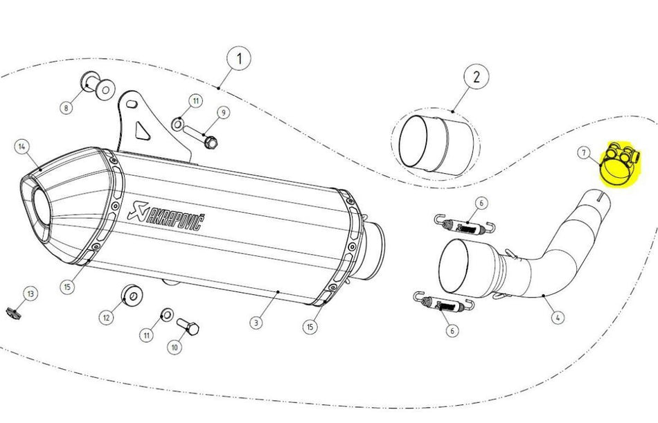Akrapovic Akrapovic vervangende uitlaat onderdelen zilver | Femon Parts