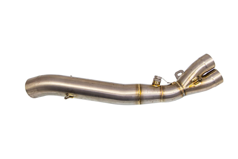 Akrapovic Mid Pipe vervangende uitlaat onderdelen zilver - Kawasaki Ninja / Ninja KRT Edition e.a. (2016-2019) | Femon Parts