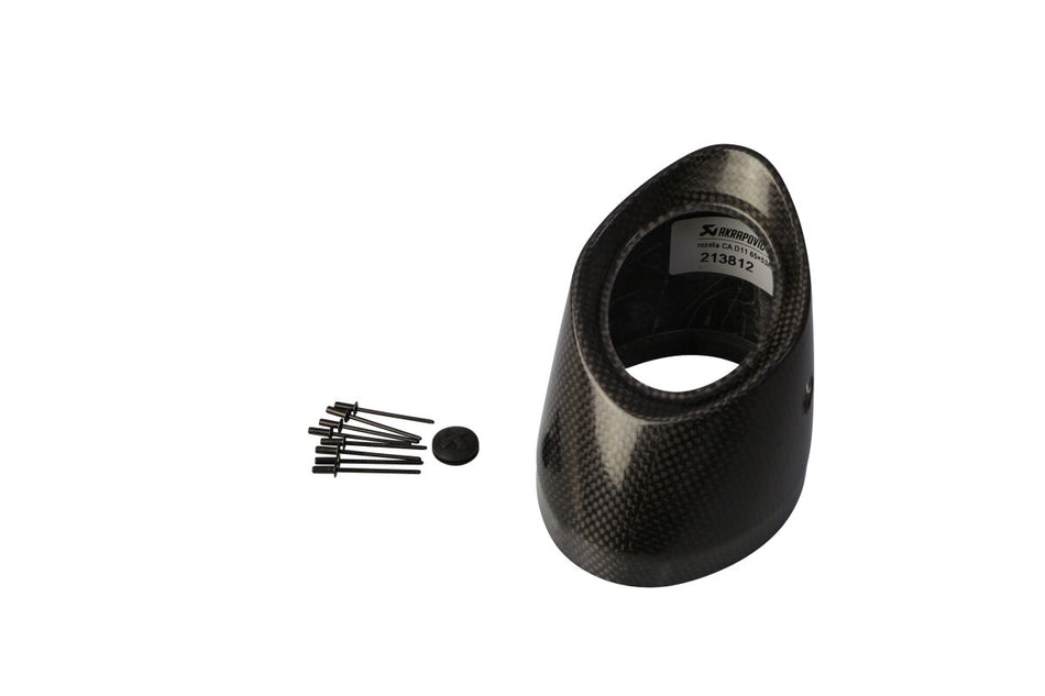Akrapovic Muffler End Cap vervangende uitlaat onderdelen zwart - Yamaha CZD 300 A / MW 125 e.a. (2017-2024) | Femon Parts