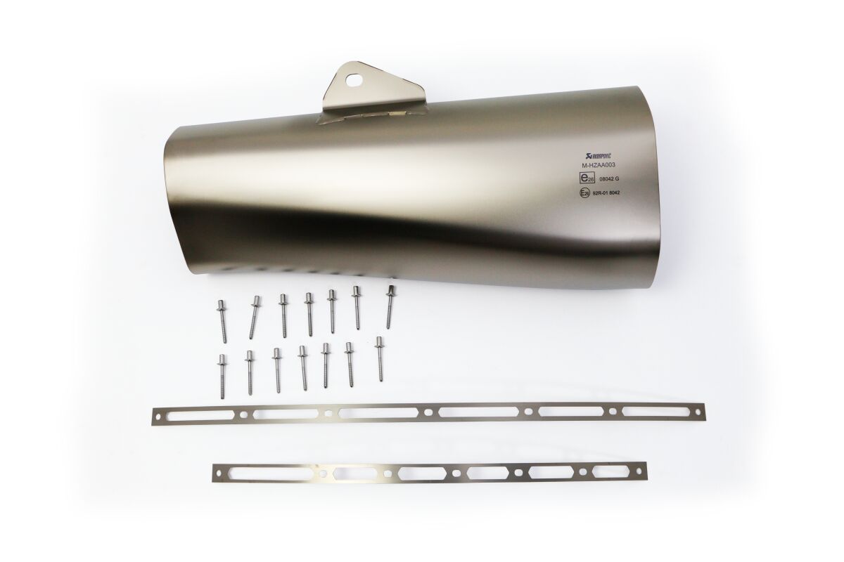Akrapovic Muffler Sleeve vervangende uitlaat onderdelen zilver - Yamaha T-Max / T-Max DX e.a. (2017-2019) | Femon Parts