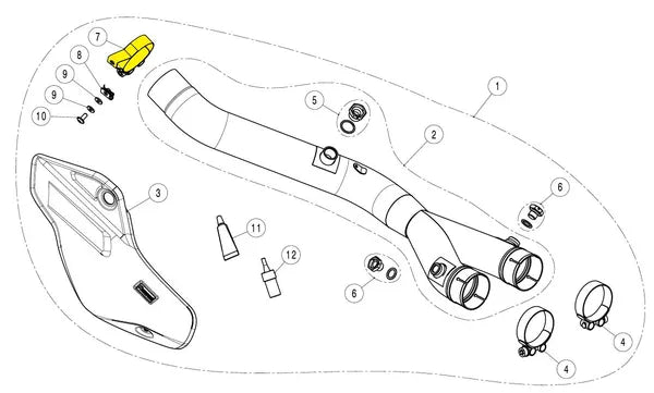 Akrapovic Akrapovic vervangende uitlaat onderdelen zilver - Yamaha MT-10 (2022-2024) | Femon Parts
