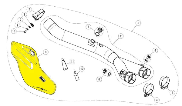 Akrapovic heat shield ca - Yamaha MT-10 (2022-2024) | Femon Parts