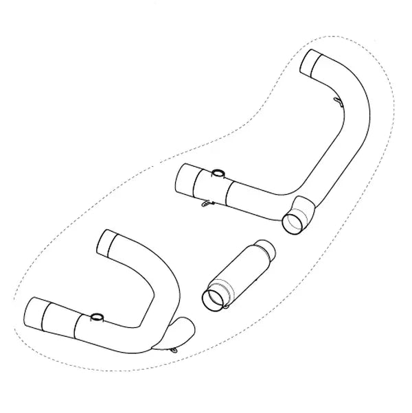 Akrapovic Replacement vervangende uitlaat onderdelen roestvrij staal - Bmw R-1200 GS (2010-2012) | Femon Parts