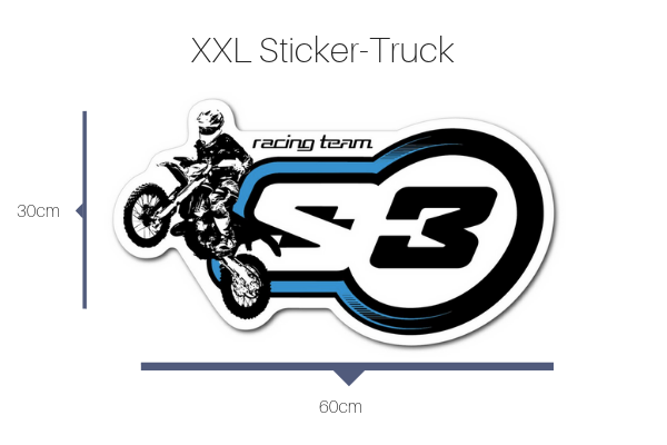 TRUCK STCKER ENDURO BLUE 60 X 27CM