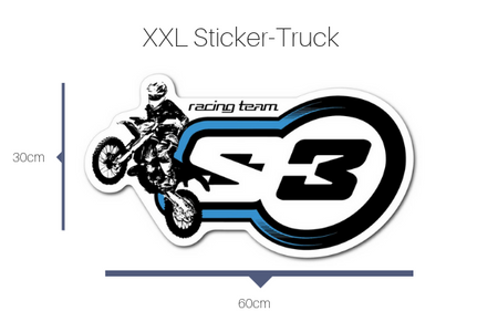 TRUCK STCKER ENDURO BLUE 60 X 27CM