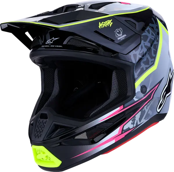 Alpinestars Helm SM7 BLASTER Zwart/Grijs/Fluor Geel