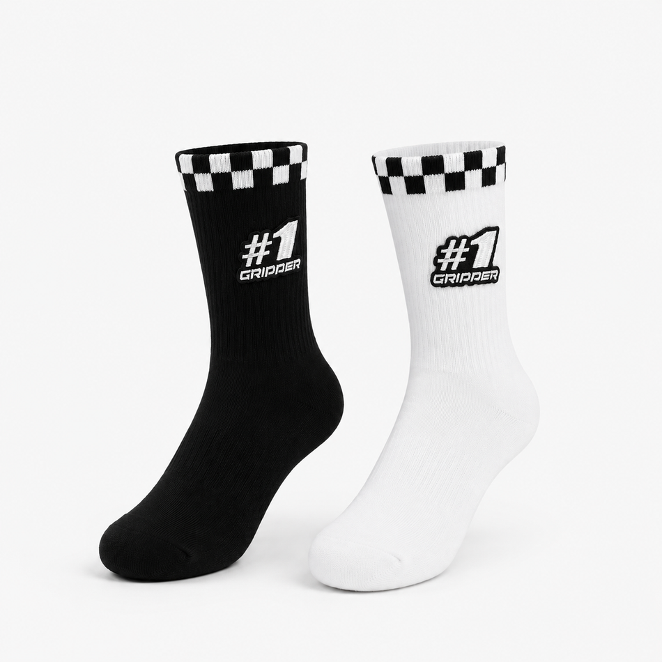 ONEGRIPPER - #1 Crew Socks - Black - Kids