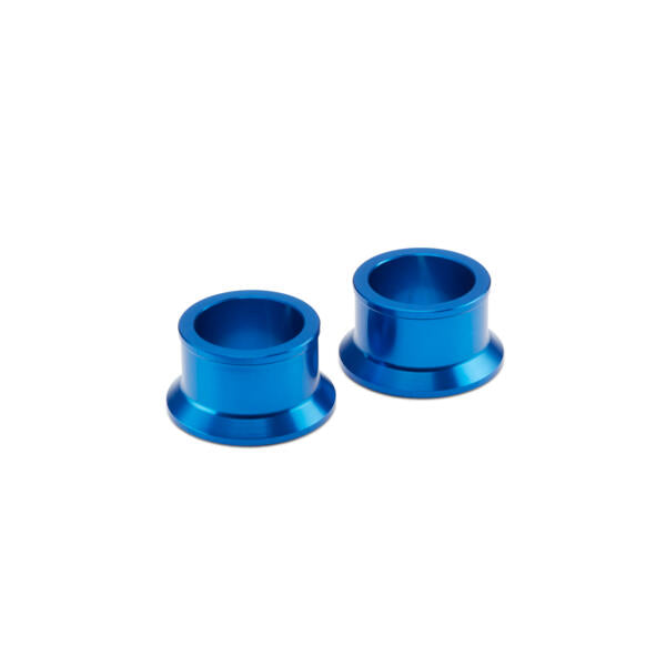 Blauwe afstandsbus achterwiel 22 mm