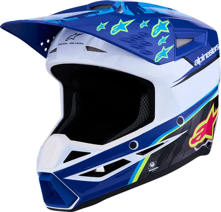Alpinestars Helm Jeugd SM3 FALCON Blauw/Zwart/Roze