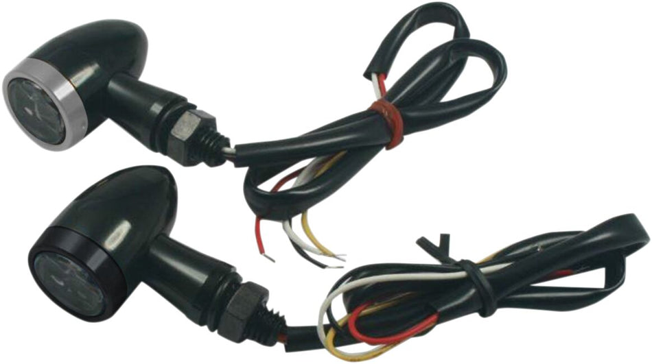 Parts Europe LED Bullet Turn Signal Lights with Rings 20101335