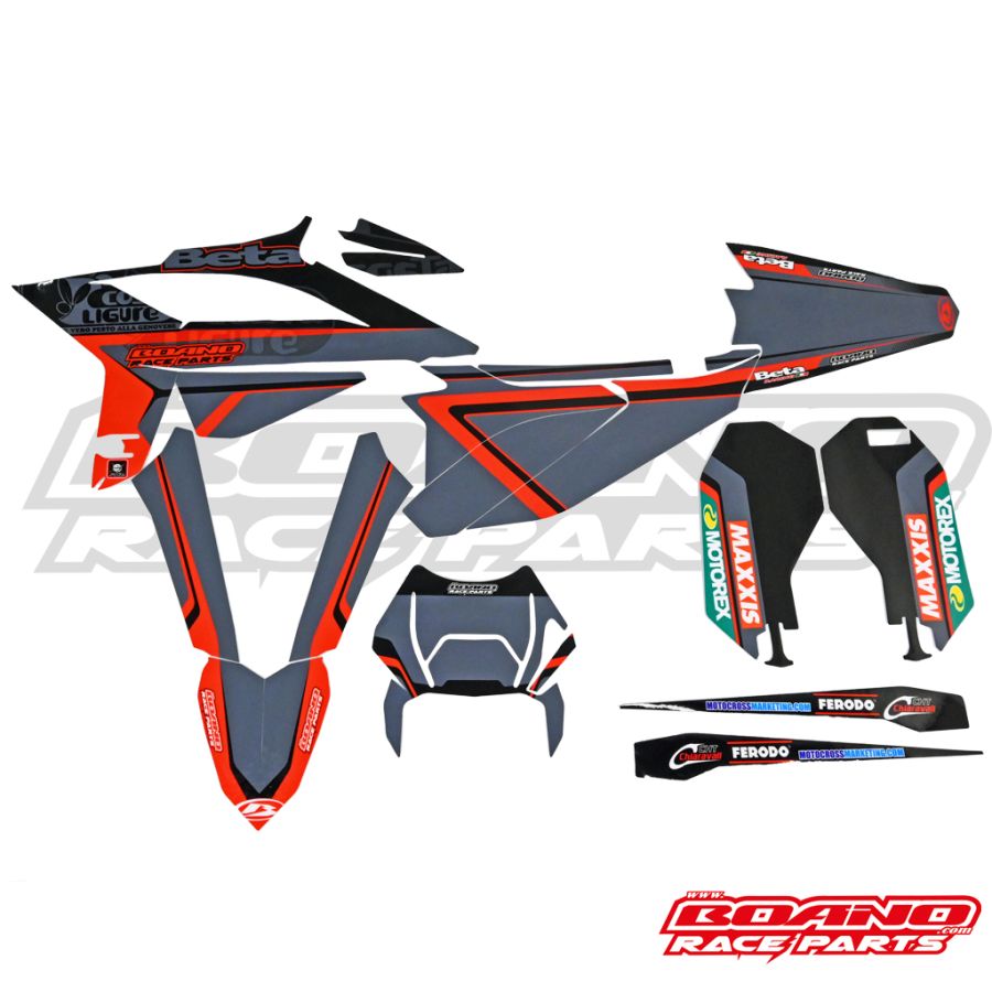 BOANO stickerkit 2020 Grey Edition, grijs - Beta RR 2T/4T (2020-2022)
