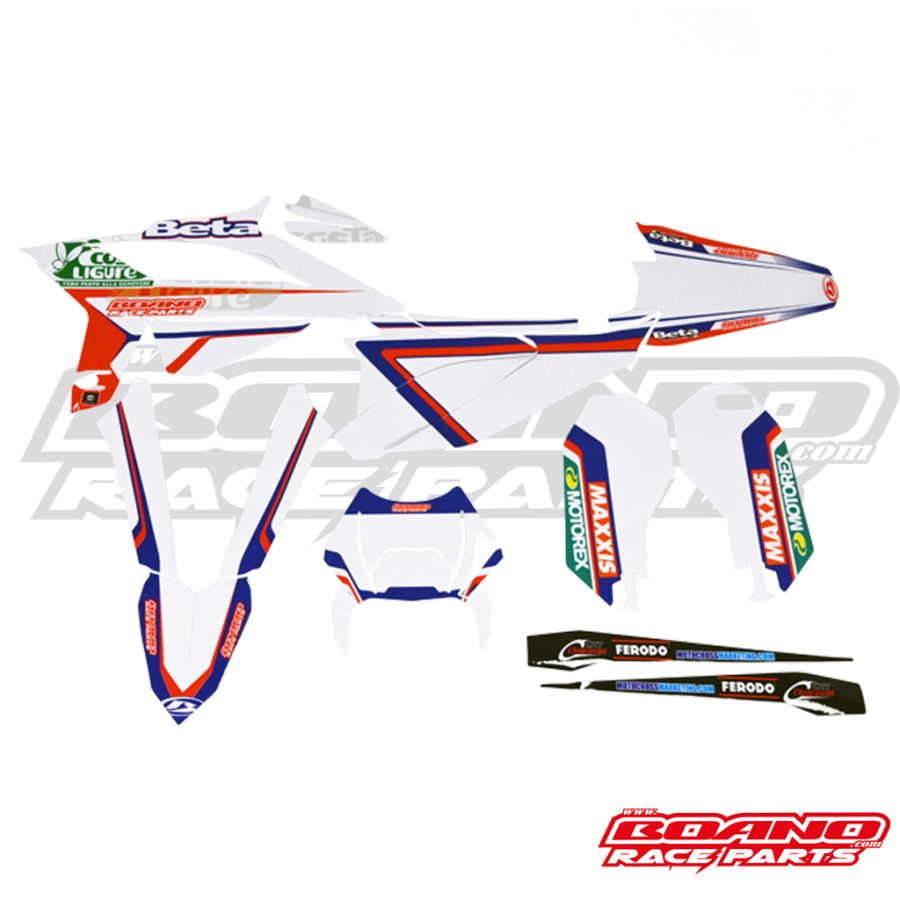 BOANO stickerkit 2020 White Edition, wit - Beta RR 2T/4T (2020-2022)