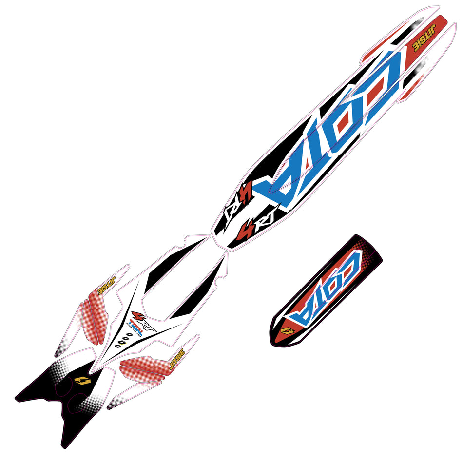 Jitsie Front/Rear Mudguard Sticker Retro Montesa 4RT 20-26