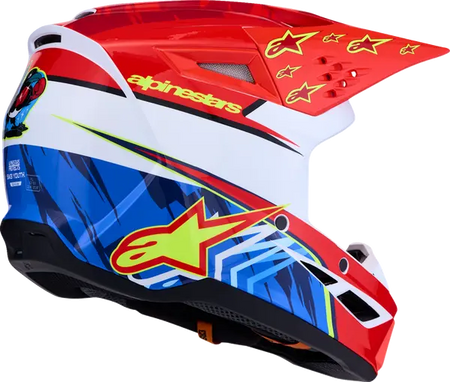 Alpinestars Helm Jeugd SM3 FALCON Rood/Wit/Blauw