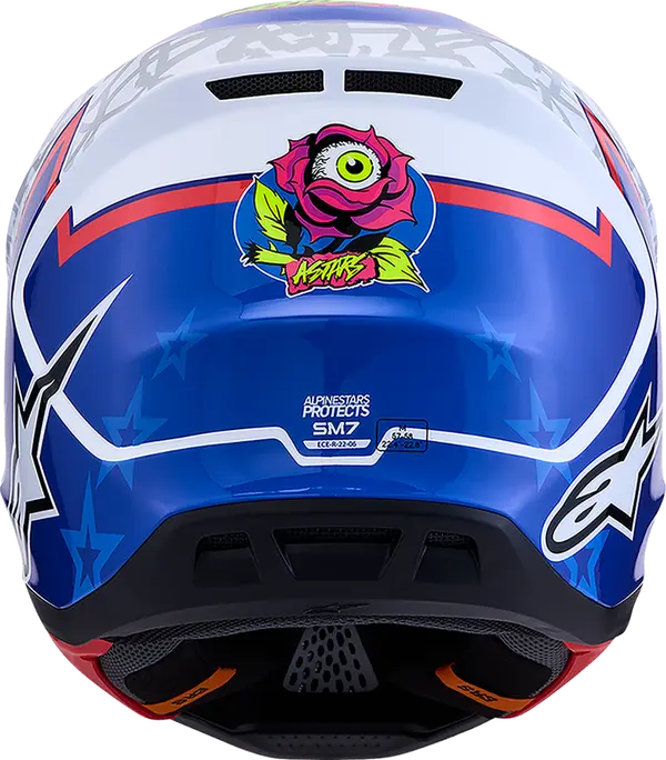 Alpinestars Helm SM7 BLASTER Wit/Blauw/Rood