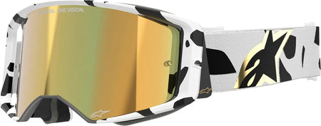 Alpinestars Crossbril Supertech Corp White/Gold Mirror-Gold