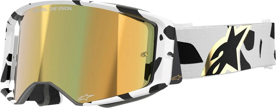 Alpinestars Crossbril Supertech Corp White/Gold Mirror-Gold