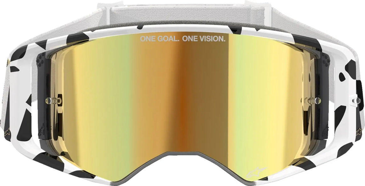 Alpinestars Crossbril Supertech Corp White/Gold Mirror-Gold