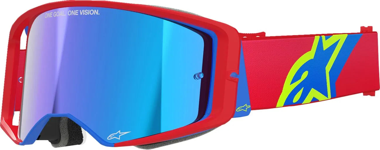 Alpinestars Crossbril Supertech Corp Red/Blue Mirror-Blue