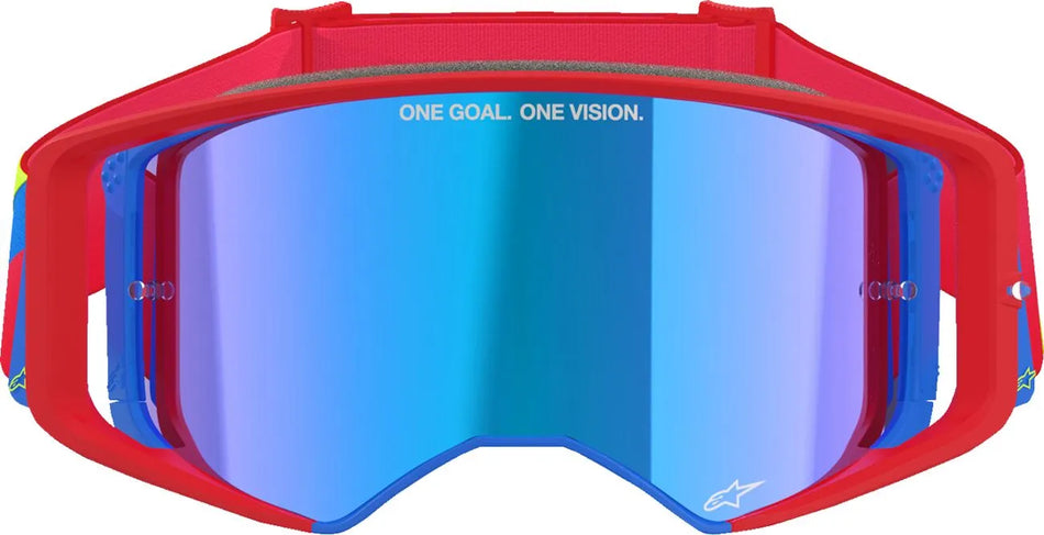 Alpinestars Crossbril Supertech Corp Red/Blue Mirror-Blue