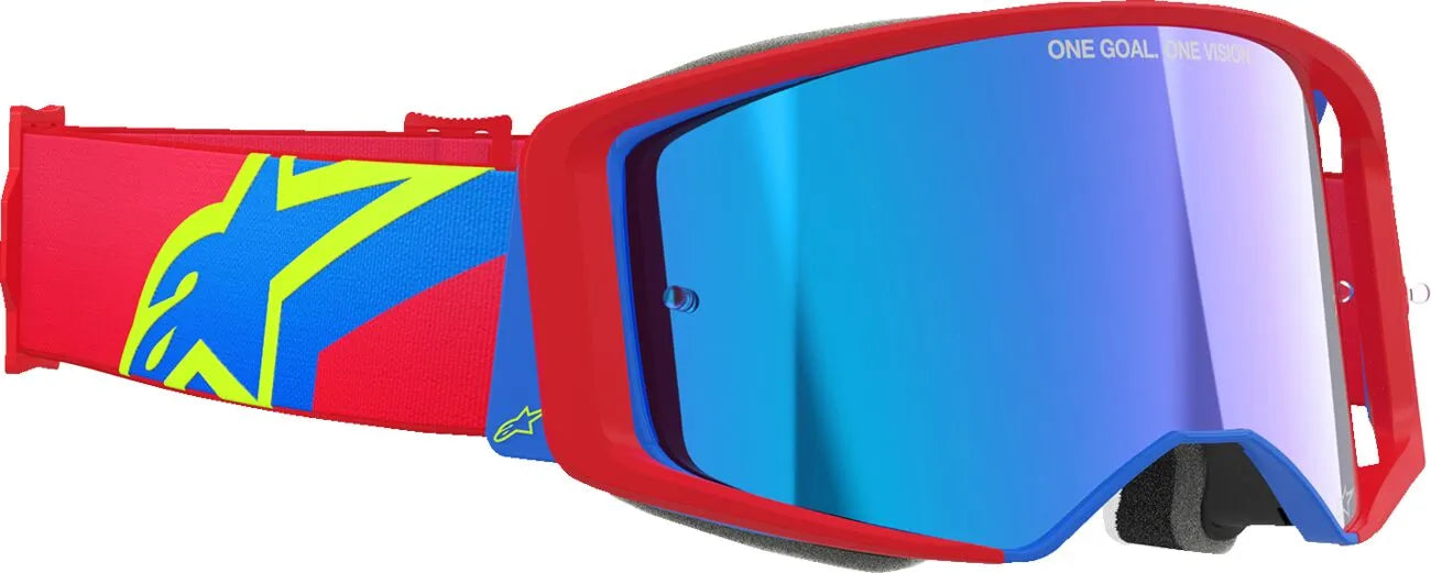 Alpinestars Crossbril Supertech Corp Red/Blue Mirror-Blue