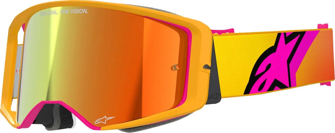 Alpinestars Crossbril Supertech Corp Yellow/Pink Mirror-Red