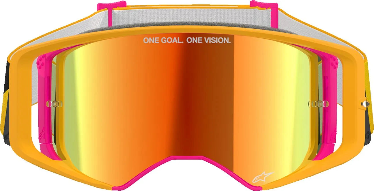 Alpinestars Crossbril Supertech Corp Yellow/Pink Mirror-Red