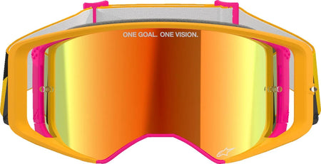 Alpinestars Crossbril Supertech Corp Yellow/Pink Mirror-Red