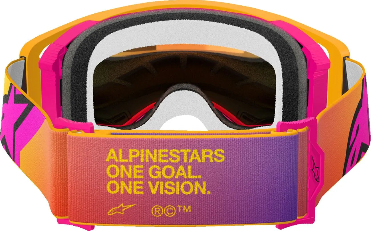 Alpinestars Crossbril Supertech Corp Yellow/Pink Mirror-Red