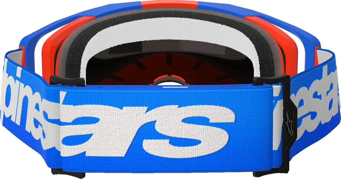 Alpinestars Crossbril Vision 8 Wordmark Blue/Orange Mirror-Red