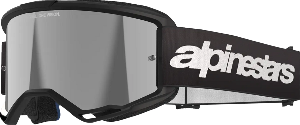 Alpinestars Crossbril Vision 3 Wordmark Black Mirror-Silver