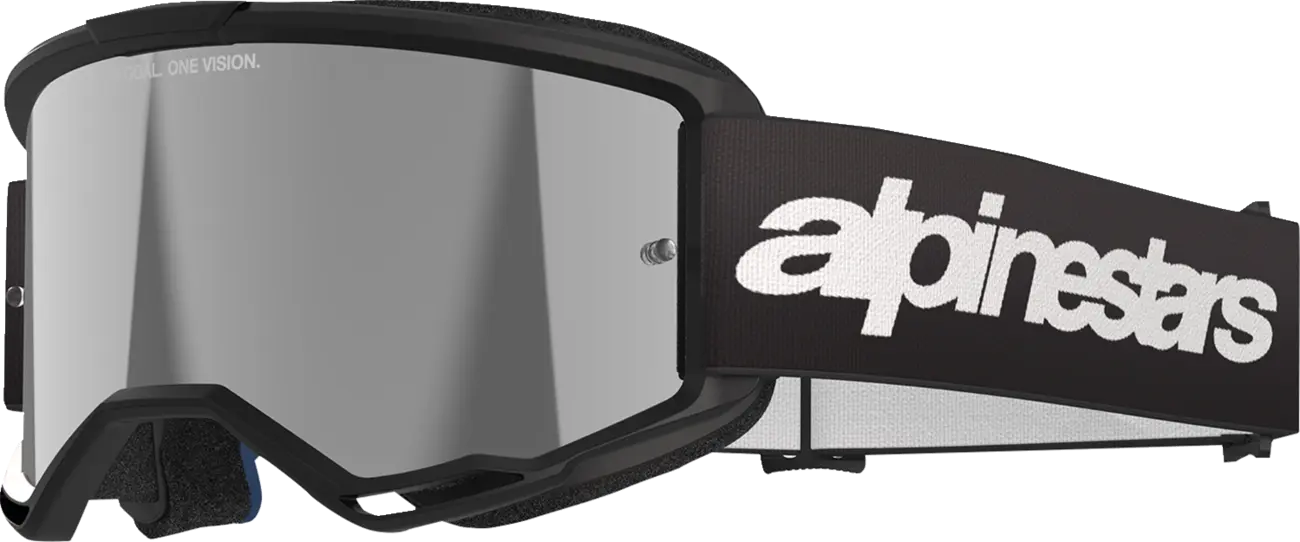 Alpinestars Crossbril Vision 3 Wordmark Black Mirror-Silver