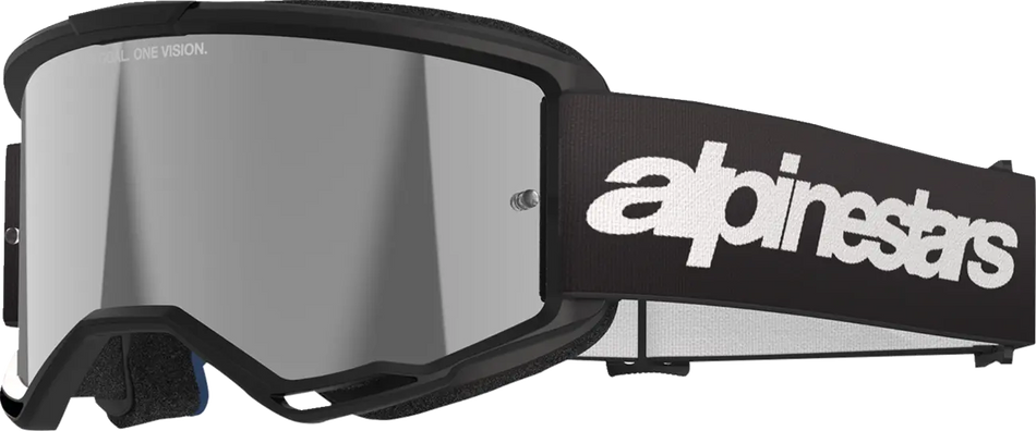 Alpinestars Crossbril Vision 3 Wordmark Black Mirror-Silver