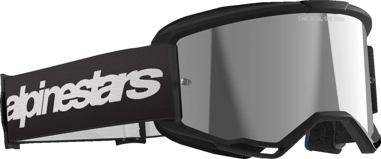 Alpinestars Crossbril Vision 3 Wordmark Black Mirror-Silver